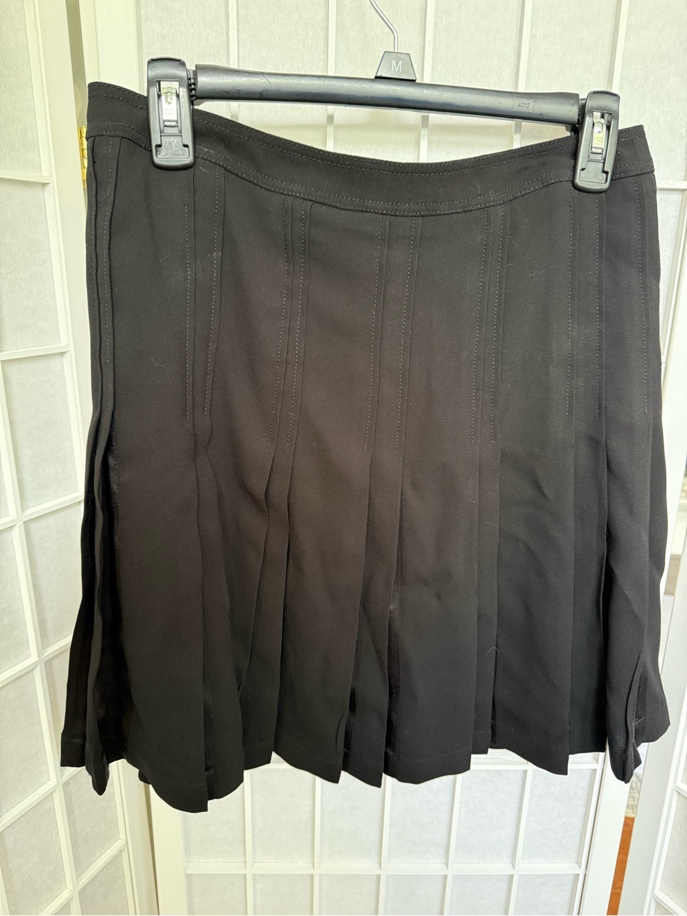 Burberry Black Pleated Skater Skirt